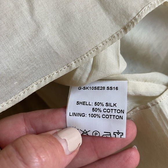 Tia Cibani Kids Skirt Elastic Waist in Yellow & Grey Size 5/6 Flowy Stripe - Picture 5 of 6